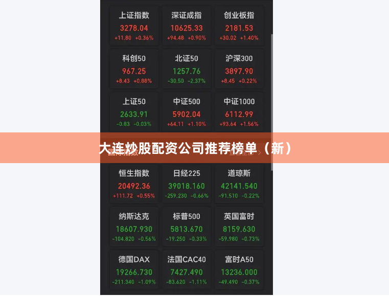 大连炒股配资公司推荐榜单（新）