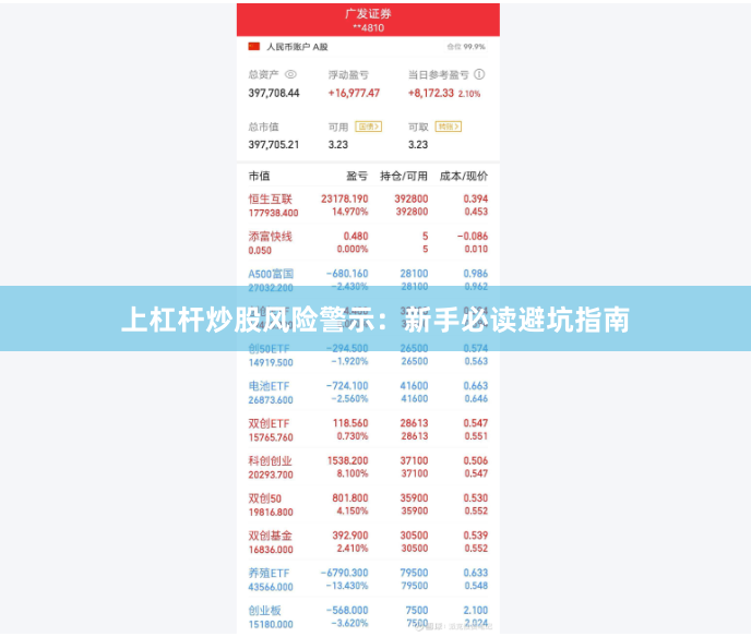 上杠杆炒股风险警示：新手必读避坑指南